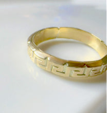 Load image into Gallery viewer, Gold Greek Ring, Mens Gold Band, Mens Jewelry, Geometric Ring, Handmade Jewelry, - Fuego