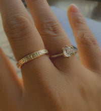 Load image into Gallery viewer, Gold Greek Ring, Mens Gold Band, Mens Jewelry, Geometric Ring, Handmade Jewelry, - Fuego