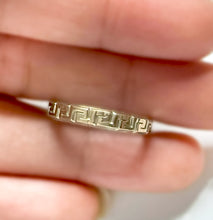 Load image into Gallery viewer, Gold Greek Ring, Mens Gold Band, Mens Jewelry, Geometric Ring, Handmade Jewelry, - Fuego