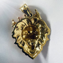 Load image into Gallery viewer, Gold Lions Pendant, 10k Yellow Gold, 10k Gold Pendant, Lions head Pendant, Leo Pendant, Lion Crown Pendant, King of the Jungle, Mens Jewelry,

