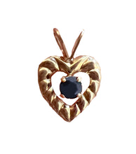 Load image into Gallery viewer, Sapphire Necklace, 10k Gold Chain, Birthstone, Single Stone Necklace, Handmade Pendant, Dainty Necklaces, Gold Necklace, 10k Gold Necklace - Fuego