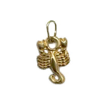 Load image into Gallery viewer, 10k yellow gold scorpion pendant, minimalist jewelry, zodiac jewelry,