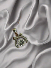 Load image into Gallery viewer, Dancing Cubic Zirconia Ribbon Pendant, Minimalist Jewelry, - Fuego