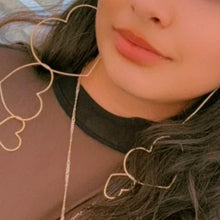 Load image into Gallery viewer, Dangle triple Heart Earrings, Handmade Jewelry, Valentines Day, Gifts for her - Fuego