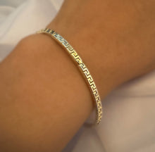 Load image into Gallery viewer, Greek Key Bangle, Handmade Jewely Vancouver, Custom Jewelry, - Fuego