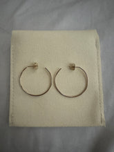 Load image into Gallery viewer, gold-hoop-earrings-minimalist-jewelry-handmade-jewelry