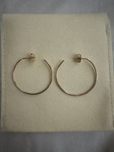 Load image into Gallery viewer, gold-hoop-earrings-minimalist-jewelry-handmade-jewelry