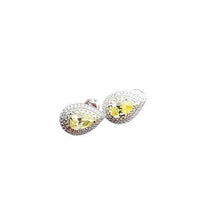 Load image into Gallery viewer, Canary Stone Earrings, Wedding Jewelry