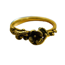 Load image into Gallery viewer, Flower Midi Ring, Flower Ring, Stacking ring, Women's Silver Ring, Minimalist ring,