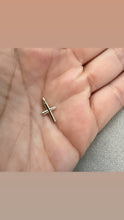 Load image into Gallery viewer, Mini Cross Pendant, Minimalist Jewelry, Handmade Jewelry - Fuego