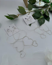 Load image into Gallery viewer, Dangle triple Heart Earrings, Handmade Jewelry, Valentines Day, Gifts for her - Fuego