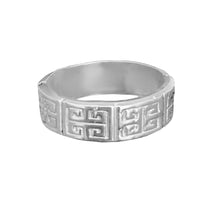 Load image into Gallery viewer, Meander Greek Ring, Greek Key Ring, Geometric Ring, Handmade Jewelry,