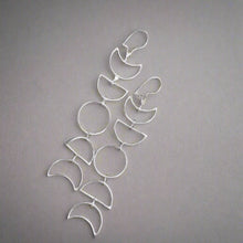 Load image into Gallery viewer, Moon Phase Earrings, Custom Jewelry, Indigenous Jewelry, Handmade Jewelry - Fuego