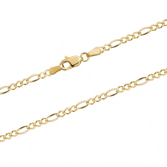 10K FIGARO CHAIN, NECKLACE, 5.1mm