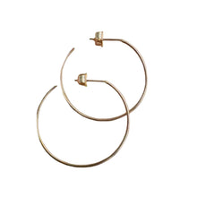 Load image into Gallery viewer, gold-hoop-earrings-minimalist-jewelry-handmade-jewelry