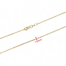 Load image into Gallery viewer, 10K SINGAPORE CHAIN, NECKLACE 1.5mm
