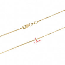 Load image into Gallery viewer, 10K SINGAPORE CHAIN, NECKLACE, 1.7mm
