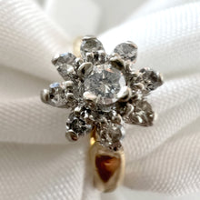 Load image into Gallery viewer, Engagement Ring, 14k Gold Ring, Statement Diamond Ring, 14k Yellow Gold With Diamond, Stacking ring, Gold ring, Diamond Ring, Valentines Day