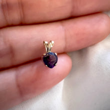 Load image into Gallery viewer, Amethyst Necklace, 10k Gold Chain, Birthstone, Single Stone Necklace, Handmade Pendant, Dainty Necklaces, Gold Necklace, 10k Gold Necklace
