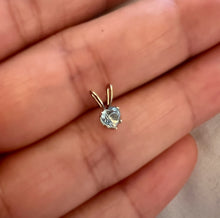 Load image into Gallery viewer, Blue Topaz Necklace, 10k Gold Chain, Birthstone, Single Stone Necklace, Handmade Pendant, Dainty Necklaces, Gold Necklace, 10k Gold Necklace
