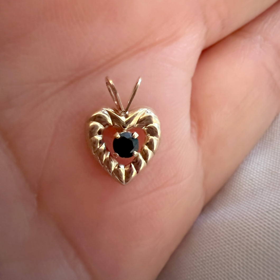 Sapphire Necklace, 10k Gold Chain, Birthstone, Single Stone Necklace, Handmade Pendant, Dainty Necklaces, Gold Necklace, 10k Gold Necklace
