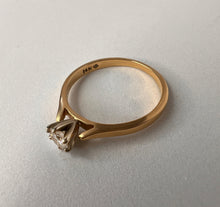 Load image into Gallery viewer, 14k Gold Ring, Statement Ring, 14k Yellow Gold, Real Diamond, Stacking ring, Gold ring, Diamond Ring, Stackable Ring, Valentines Day - Fuego