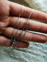 Load image into Gallery viewer, 18 Inch Silver Chain, 925 Box Chain, Shimmering Necklace, Simple Silver Chain, Solid Silver Chain, Layered Necklace Set, Stacking Necklace
