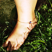 Load image into Gallery viewer, Evil Eye Anklet, Anklet Jewelry, Evil Eye Gift, Personalized Anklet, Personalized gift, Custom Evil eye, - Fuego