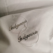 Load image into Gallery viewer, Indigenous earrings, Sterling Silver, Sterling Silver 24k Gold Plated, Big Hoops Earring, Sterling Silver, Boho earrings, Mini - Fuego