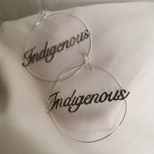 Load image into Gallery viewer, Indigenous earrings, Sterling Silver, Sterling Silver 24k Gold Plated, Big Hoops Earring, Sterling Silver, Boho earrings, Mini - Fuego