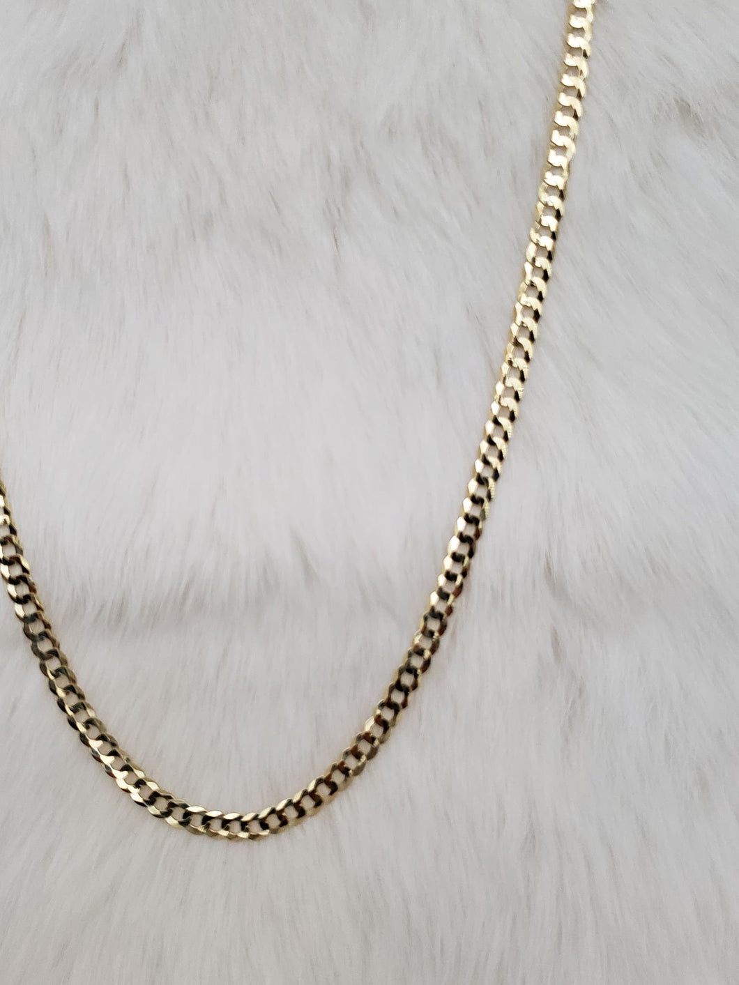 10k Yellow Gold Curb, 10k Gold Chain, Solid Gold Chain, Mens Chain, Stacking necklace,