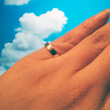 Load image into Gallery viewer, Flat Band Ring, 10k Gold Ring, Handmade Jewelry, Custom Jewelry, Midi Ring, Wedding band, Flat ring,