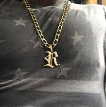 Load image into Gallery viewer, Old English letter Pendant, Letter Pendant, Personalized Jewelry, Custom Jewelry, Handmade Jewelry Vancouver
