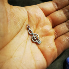 Load image into Gallery viewer, Music Note Charm, Musical Jewelry, Handmade Jewelry - Fuego