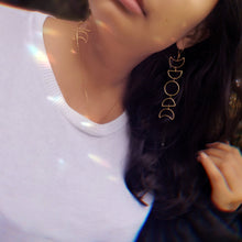Load image into Gallery viewer, Moon Phase Earrings, Custom Jewelry, Indigenous Jewelry, Handmade Jewelry - Fuego