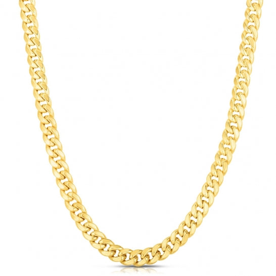 10k gold chain, cuban chain, mens jewelry