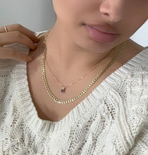 Load image into Gallery viewer, Solid Gold Chain, Box Chain, 10k Yellow Gold, Stacking Necklace, Layered Jewelry, Everyday Necklace, Dainty Jewelry, Thin Gold Chain, 18 inc
