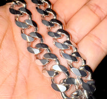 Load image into Gallery viewer, Curb Bracelet, Sterling Silver, Curb Chain, 10.6mm Width, Thick Curb Bracelet, Mens Jewelry
