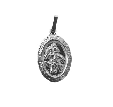 Saint Christopher Pendant, Handmade Jewelry, Religious Jewelry (RTS) - Fuego