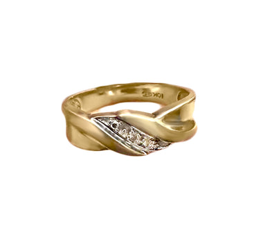 Diamond Mens Ring, Gold Ring, Diamond Ring, 10k Gold Ring, Refurbished Jewelry - Fuego