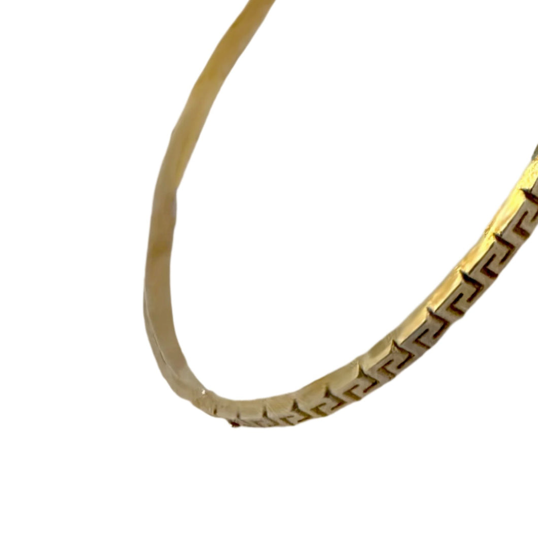 Greek Key Bangle, Handmade Jewely Vancouver, Custom Jewelry, - Fuego