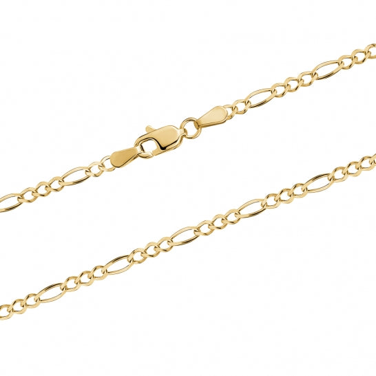 10K FIGARO CHAIN, 10k Gold Chain, Minimalist Jewelry, Gold Jewelry