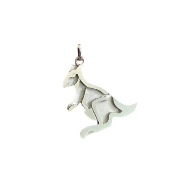 Kangaroo Pendant, Sterling Silver