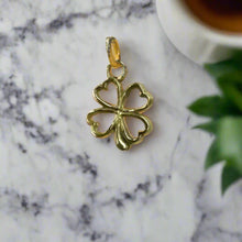 Load image into Gallery viewer, 4 Leaf Clover Pendant, Irish Jewelry, Handmade Jewelry, Custom JEWELRY
