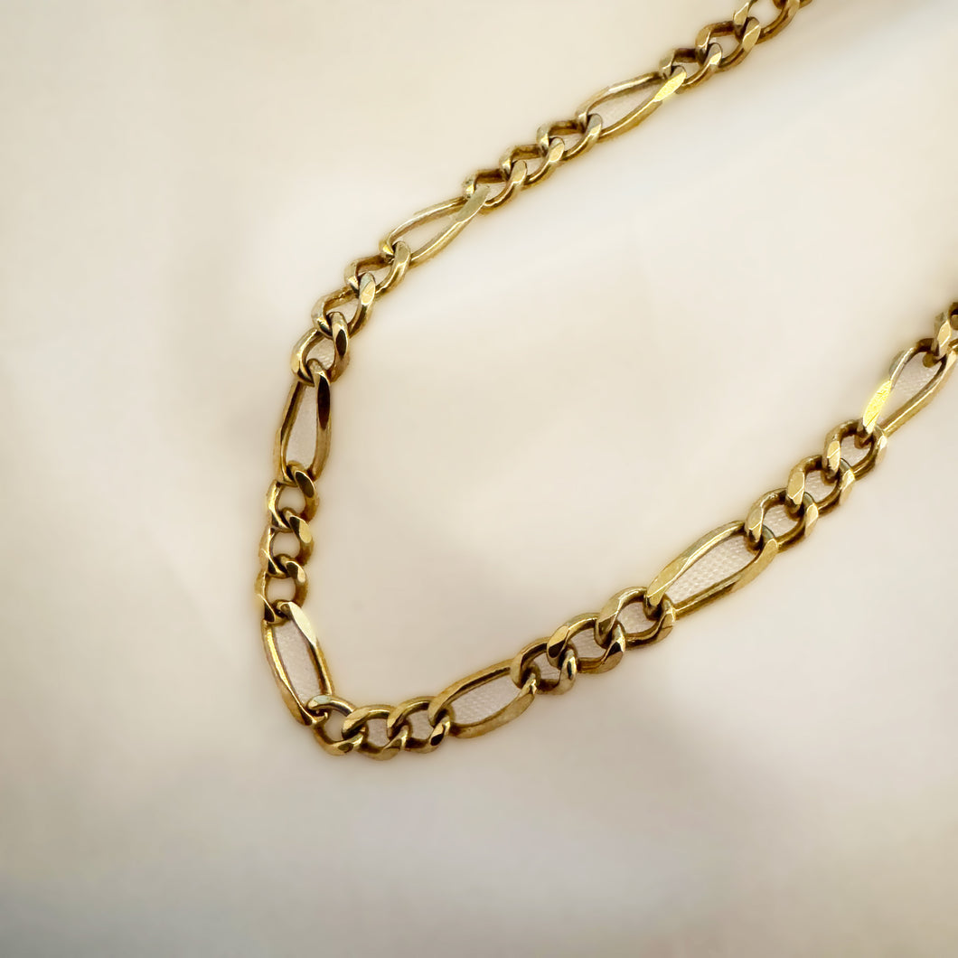 10k Gold Chain, Gold Figaro Chain, Yellow Gold Chain, Layered Chain, Stackable Necklace