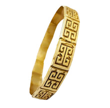 Load image into Gallery viewer, Meander Bangle, Sterling Silver, Sterling Silver 24k Gold Plated - Fuego
