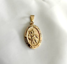 Load image into Gallery viewer, Saint Christopher Pendant, Handmade Jewelry, Religious Jewelry
