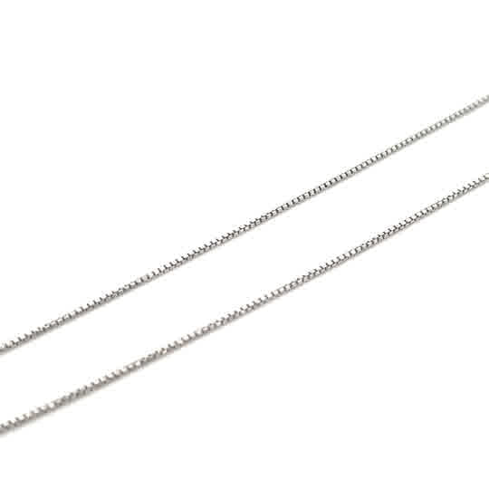 Box Chain, Solid Silver Chain, Layered Necklace Set, Stacking Necklace, 18 Inch Silver Chain, 925 