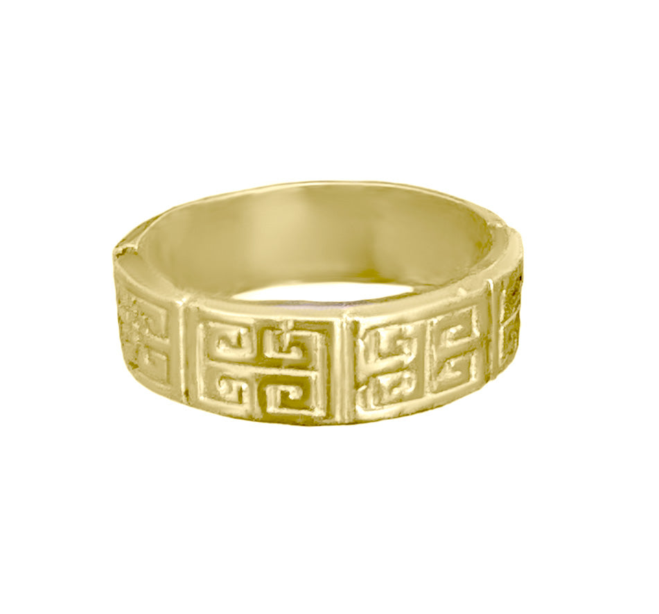 Meander Greek Ring, Greek Key Ring, Geometric Ring, Handmade Jewelry,