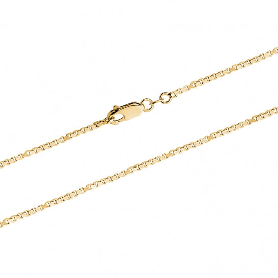 Dainty Box Chain, 10k Yellow Gold, Minimalist Jewelry,